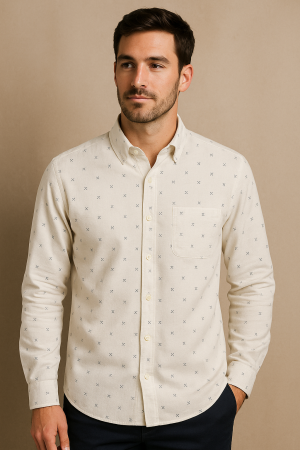 Men’s Premium All Over Print Full Sleeve Formal Shirt